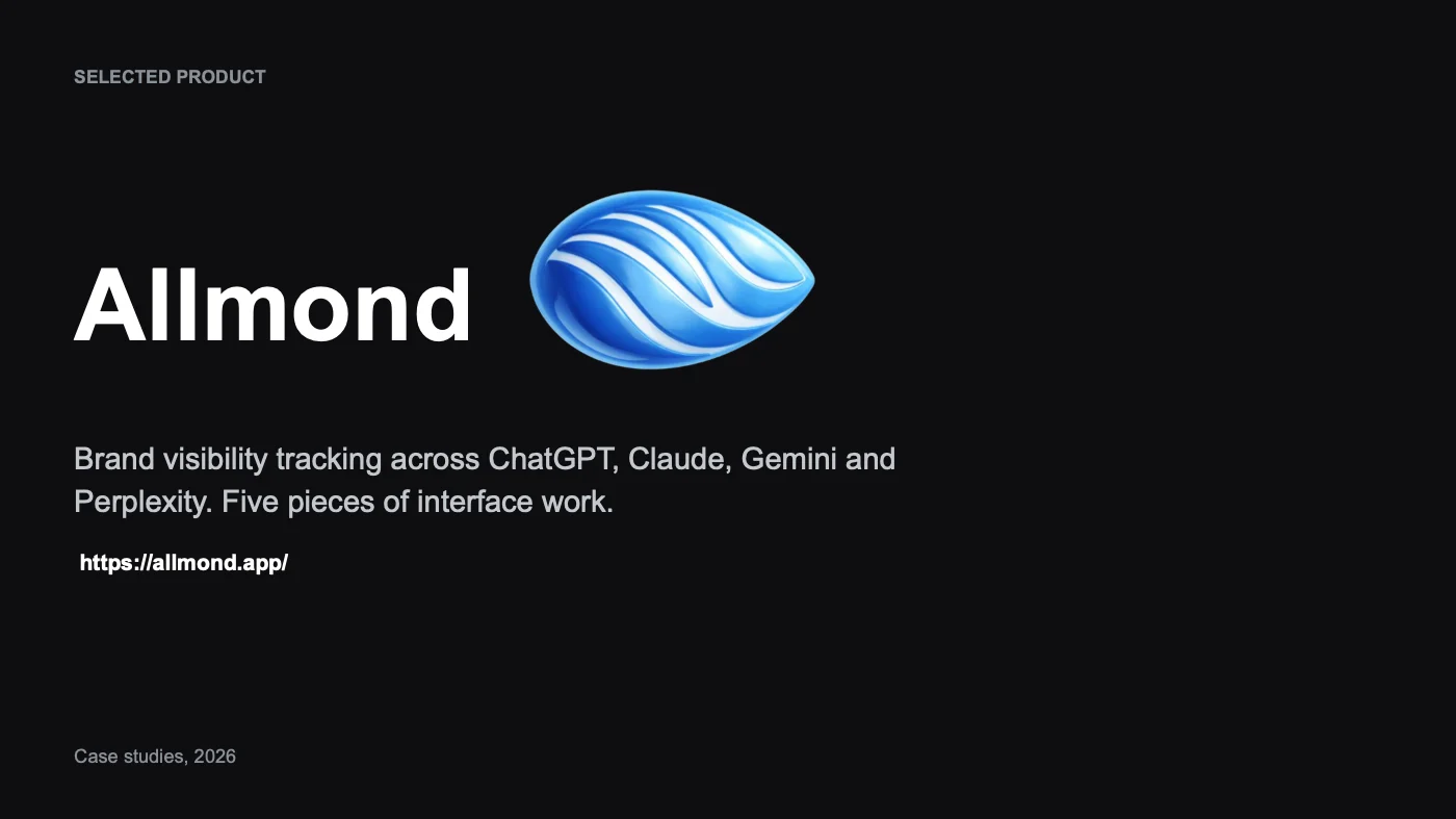 Allmond: brand visibility tracking across ChatGPT, Claude, Gemini and Perplexity