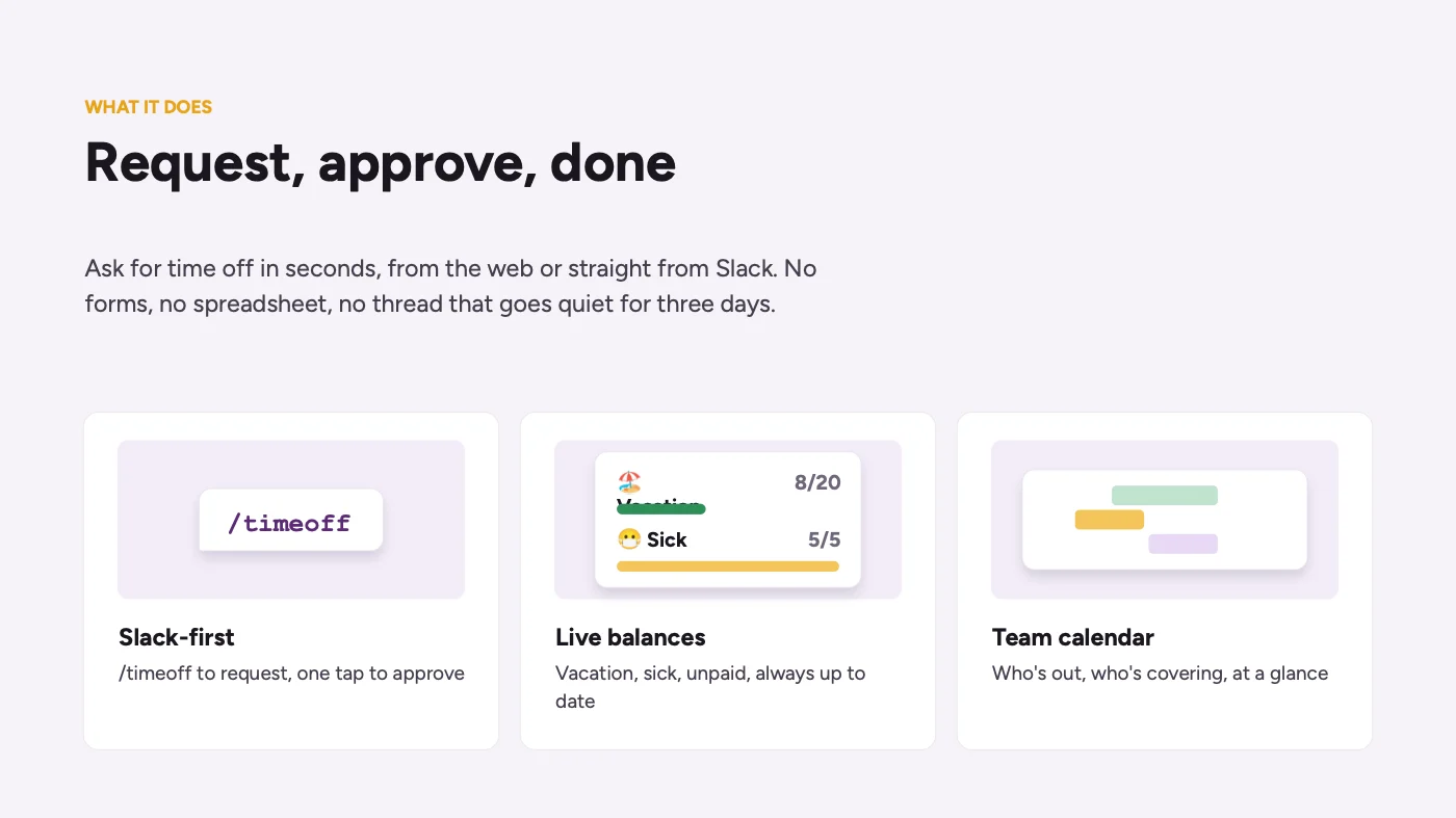 twitHR overview: request, approve, done